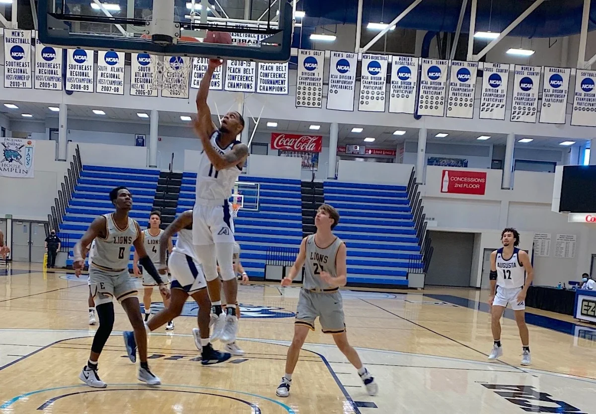Lucas-White, Myers lead No. 11 Jags past Ga. College