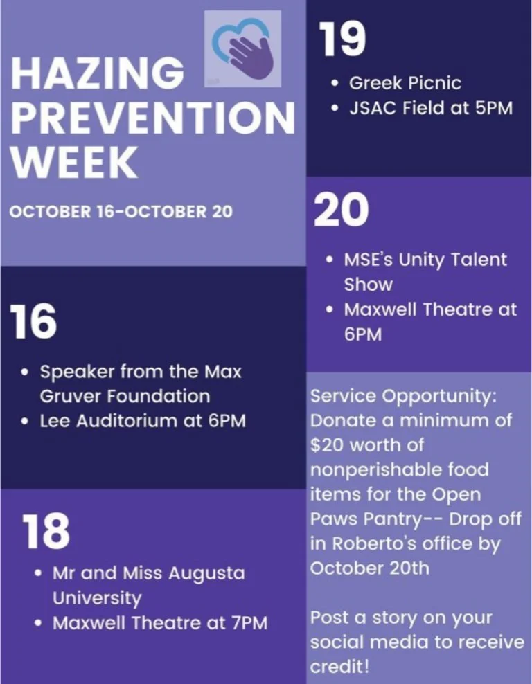 AU recognizes Hazing Prevention Week