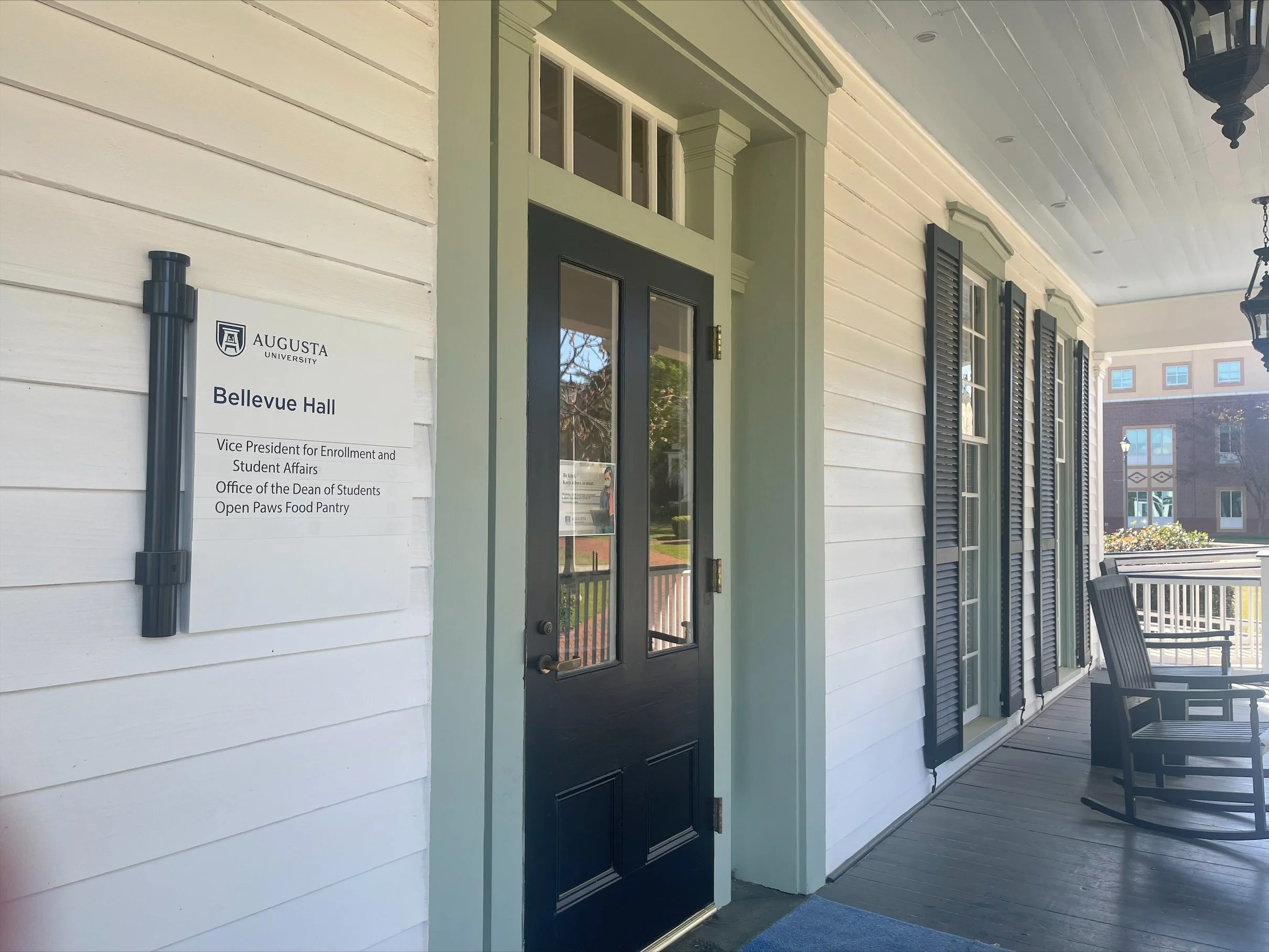  The office of Division of Enrollment and Student Affairs is in Bellevue Hall on Summerville.  (photo by Elizabeth Janiak)  