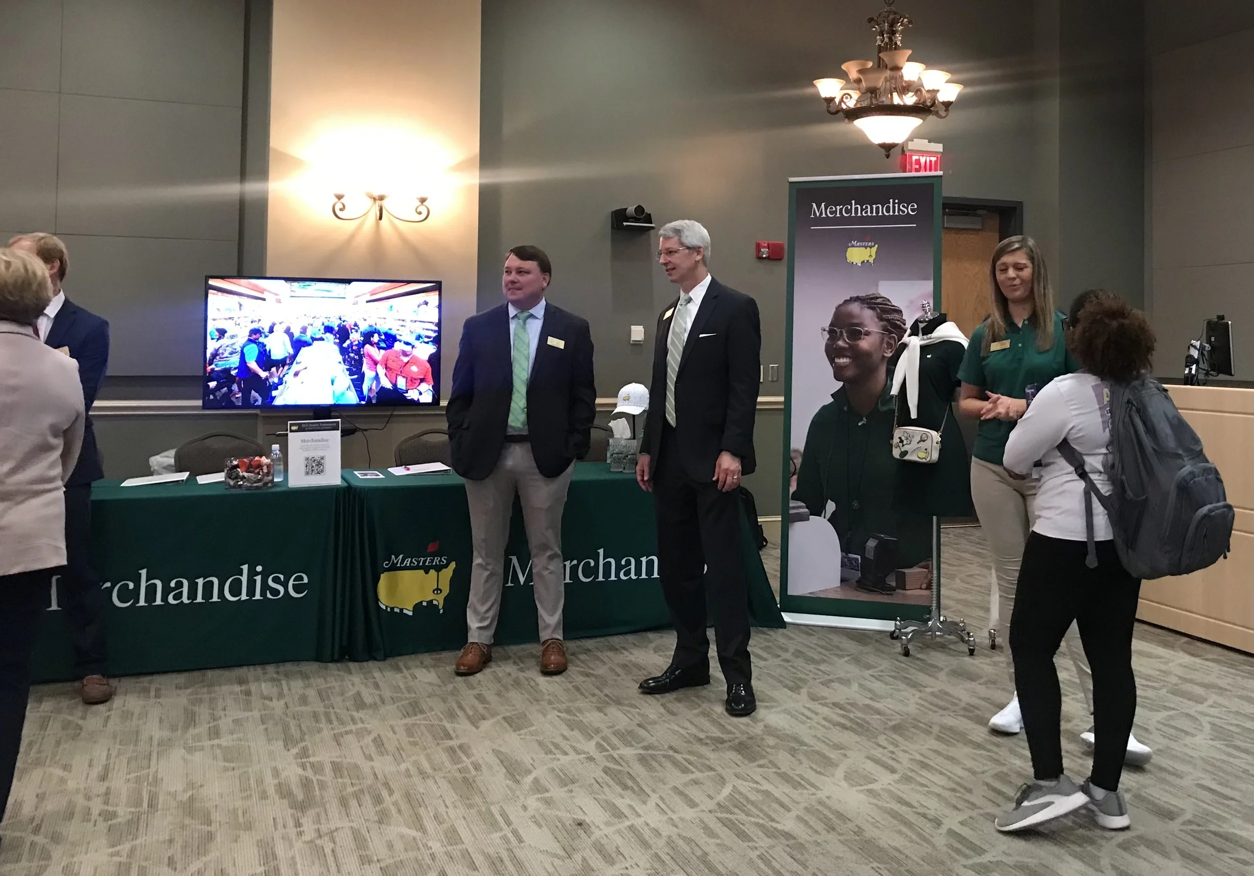  Jobs in merchandise were one of the respective work opportunities discussed with attendants at the expo in the JSAC Roscoe Williams Ballroom Oct. 4.  (photo by Rakiyah Lenon)  