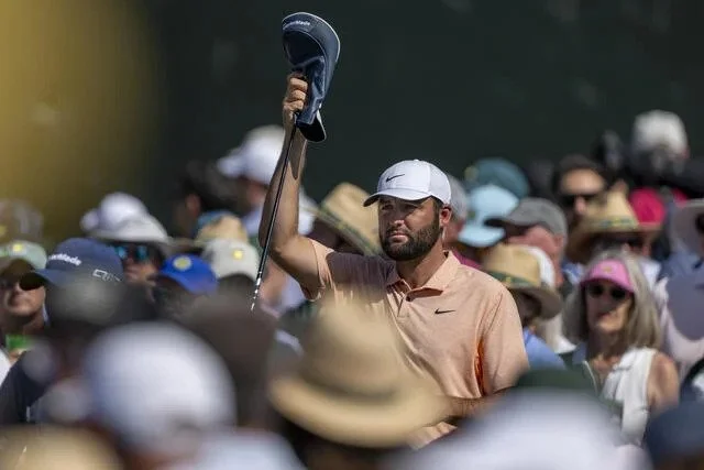  Photo credit: Augusta National  Scottie Scheffler won his second Masters Championship in the last three a dominant fourth round that helped him pull away from a once crowded leaderboard on Sunday April 14, 2024. (photo by Chris Turvey, courtesy Augusta National Golf Club) 