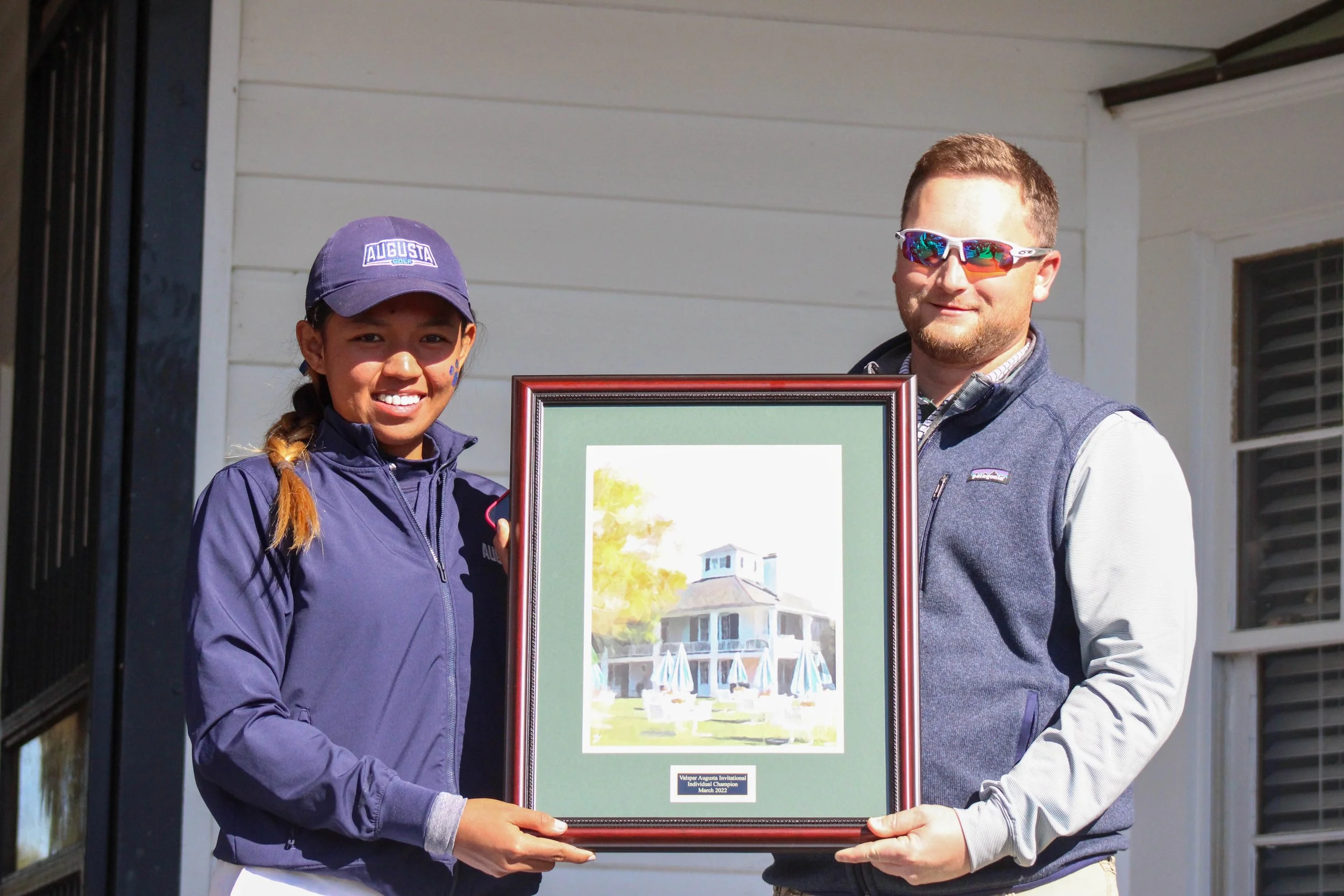  AU’s Natalia Yoko during the trophy presentation for the Valspar Augusta Invitational collegiate golf tournament at Forest Hills clubhouse. (photo by Chris Rickerson) 