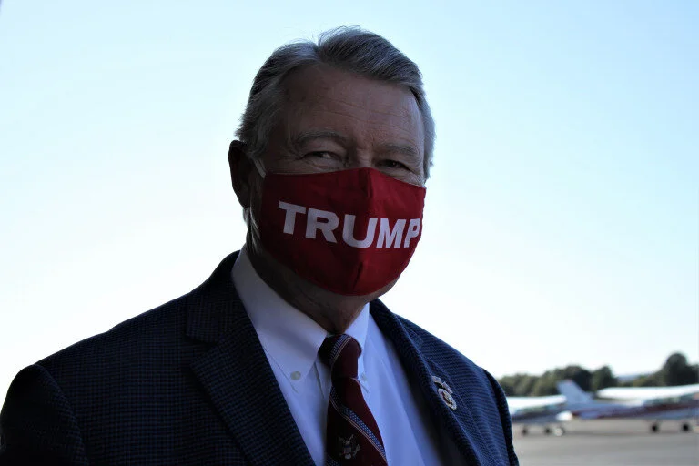   Congressman Rick Allen shows is support for Perdue by attending his campaign stop in Augusta. (photo by Haley Knight)  