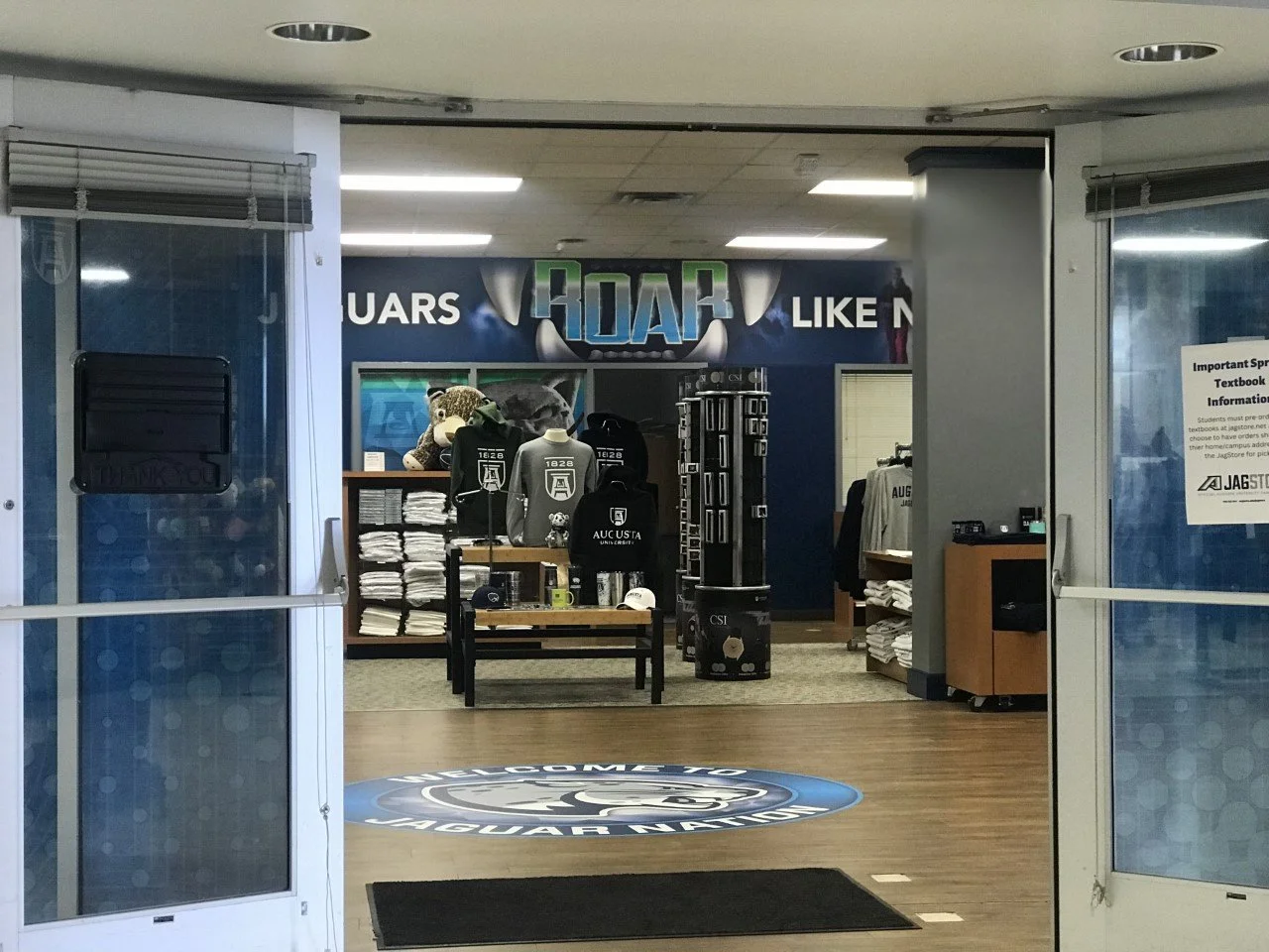  Several items showcasing AU’s logos are available to purchase at the Roar Store.  (photo by Rakiyah Lenon)  